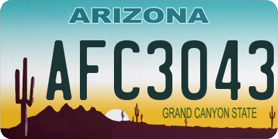 AZ license plate AFC3043