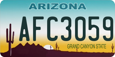 AZ license plate AFC3059