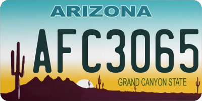 AZ license plate AFC3065