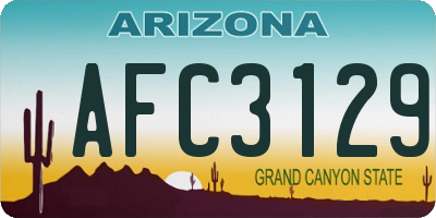 AZ license plate AFC3129