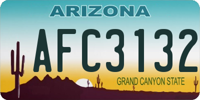 AZ license plate AFC3132