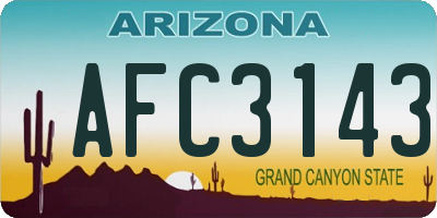 AZ license plate AFC3143