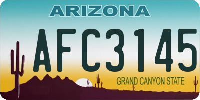 AZ license plate AFC3145