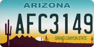 AZ license plate AFC3149