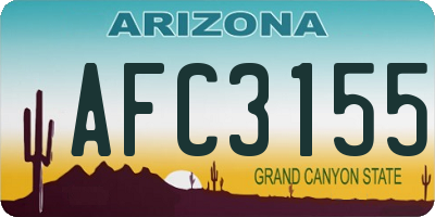 AZ license plate AFC3155