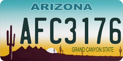 AZ license plate AFC3176