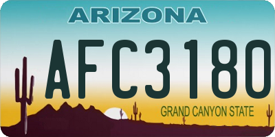 AZ license plate AFC3180