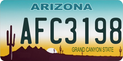 AZ license plate AFC3198