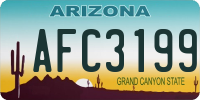 AZ license plate AFC3199