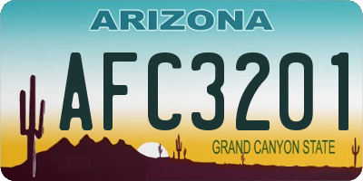 AZ license plate AFC3201