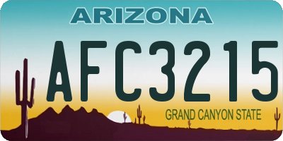 AZ license plate AFC3215