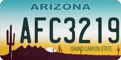 AZ license plate AFC3219
