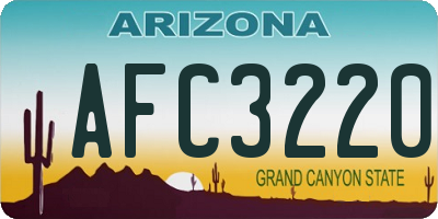 AZ license plate AFC3220