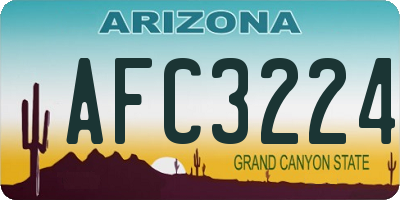AZ license plate AFC3224