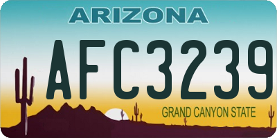 AZ license plate AFC3239