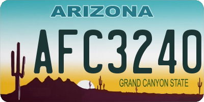 AZ license plate AFC3240