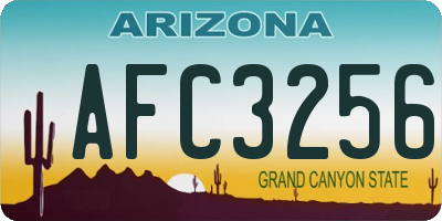 AZ license plate AFC3256