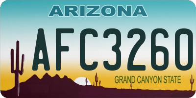 AZ license plate AFC3260