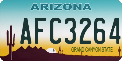 AZ license plate AFC3264