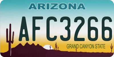 AZ license plate AFC3266