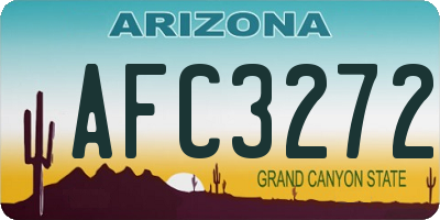 AZ license plate AFC3272