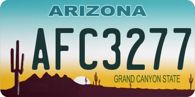 AZ license plate AFC3277