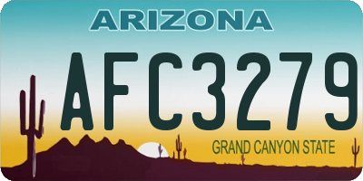 AZ license plate AFC3279