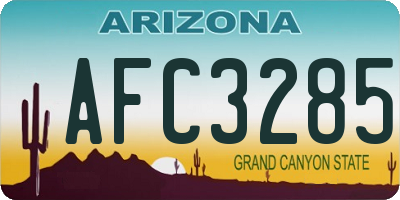 AZ license plate AFC3285