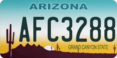 AZ license plate AFC3288