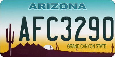 AZ license plate AFC3290