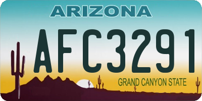 AZ license plate AFC3291