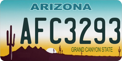 AZ license plate AFC3293