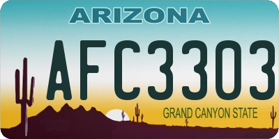 AZ license plate AFC3303