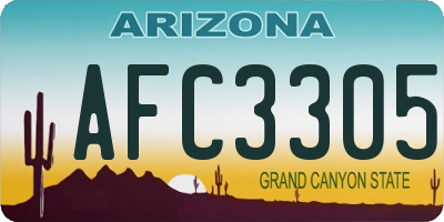 AZ license plate AFC3305