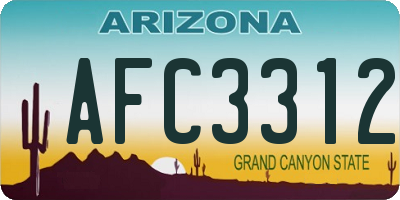 AZ license plate AFC3312