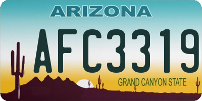 AZ license plate AFC3319