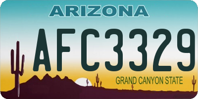 AZ license plate AFC3329