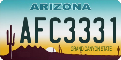 AZ license plate AFC3331
