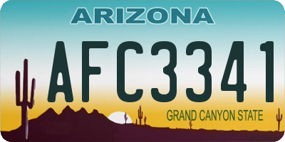 AZ license plate AFC3341