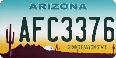 AZ license plate AFC3376