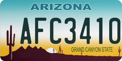 AZ license plate AFC3410