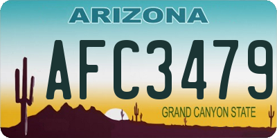 AZ license plate AFC3479