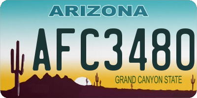 AZ license plate AFC3480