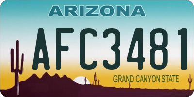 AZ license plate AFC3481