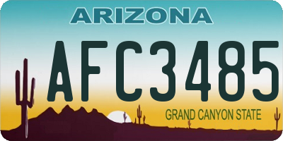 AZ license plate AFC3485