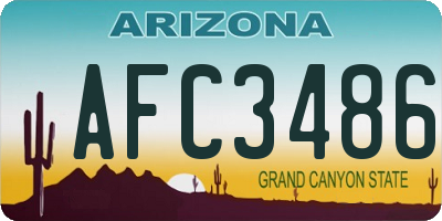 AZ license plate AFC3486