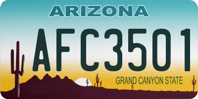 AZ license plate AFC3501