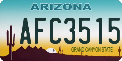 AZ license plate AFC3515