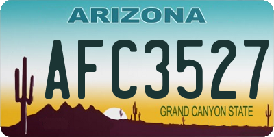 AZ license plate AFC3527