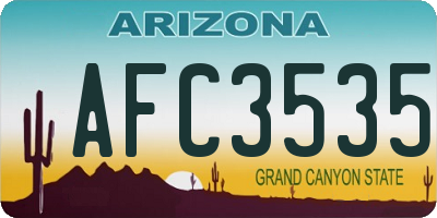 AZ license plate AFC3535